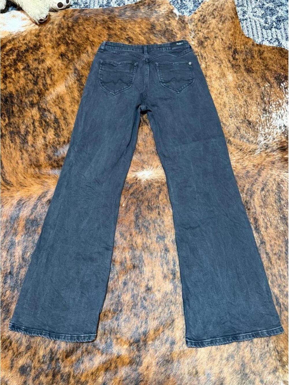 Pepe Jeans Women's Black Jeans Willa Flare high rise size 29x32